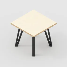 Custom Plywood Side Table with Box Hairpin Legs