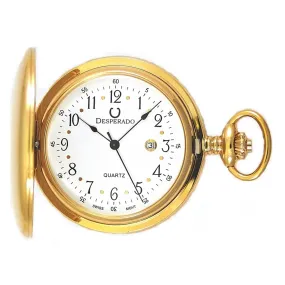 Desperado 739G “Roosevelt” Gold Plated Swiss Quartz Pocket Watch