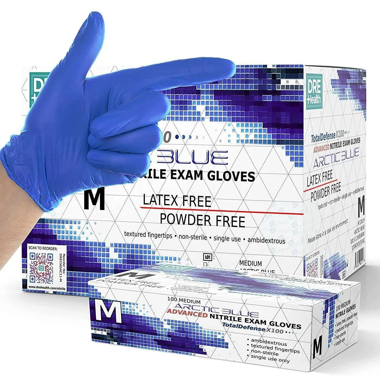 DRE Health Medical Exam Nitrile Gloves - Case of 1,000