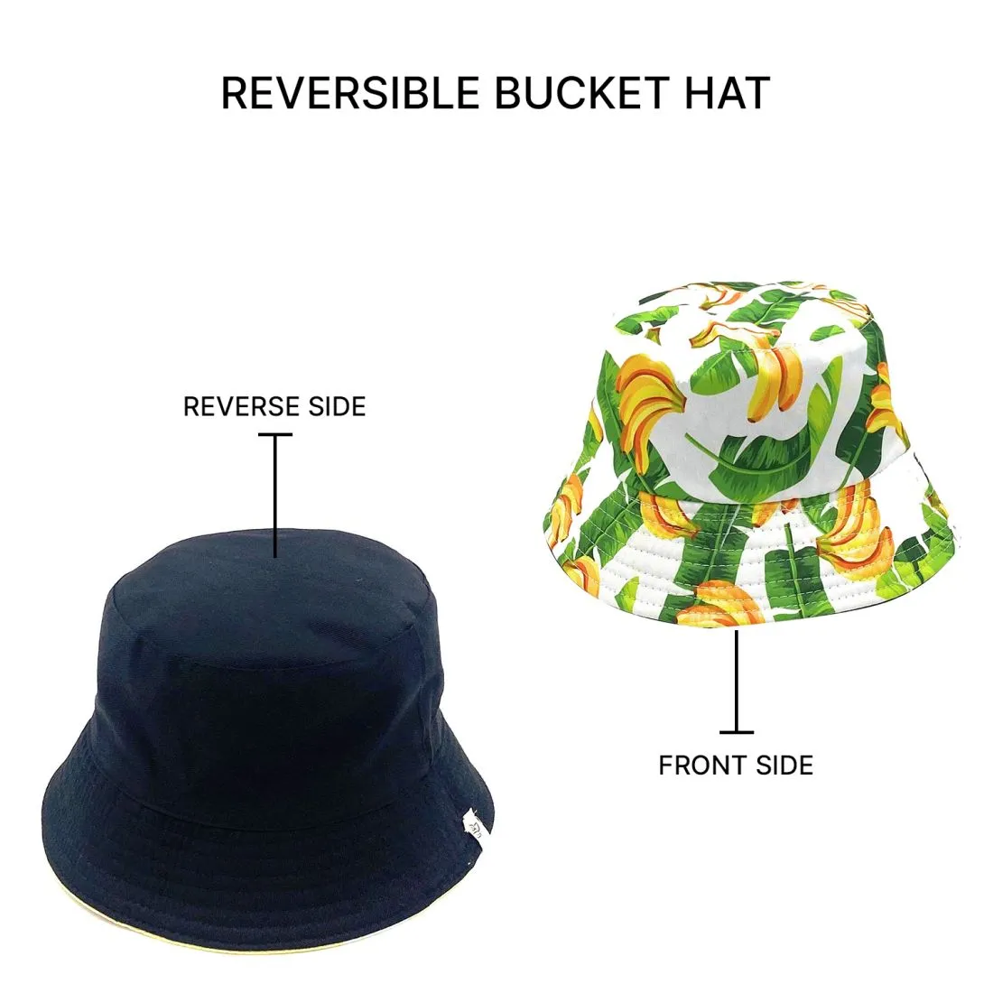 Empire Cove Fruit Print Bucket Hat Reversible Fisherman Cap Women Men Summer