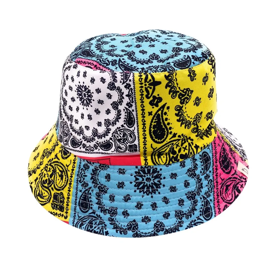 Empire Cove Paisley Bandana Design Bucket Hat Reversible Fisherman Cap Women Men