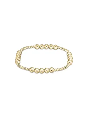 enewton Classic Blissful Pattern Gold Bead Bracelet: 2.5mm/5mm