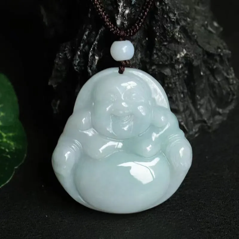 Enlightened Jade Buddha Pendant by Planderful Collection