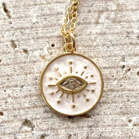 Eye Enamel Necklace