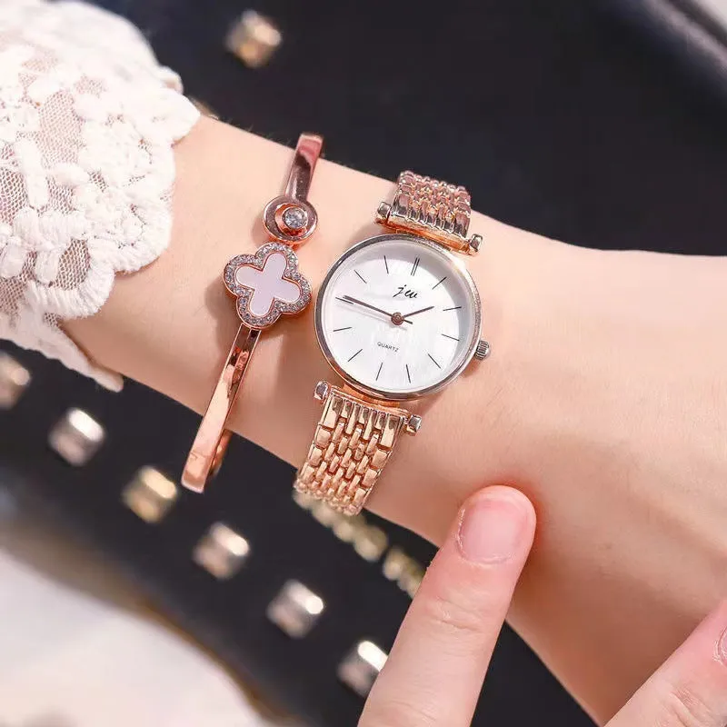 Fashion Ins Style Classic Women's Watch Women's Casual Electronic Quartz Steel Strap Student Watch