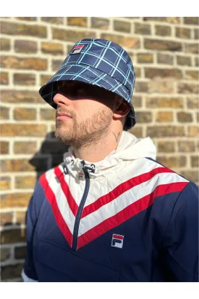 Fila Vintage - Oscar Heritage Check Fila Navy / Blue Bell - Bucket Hat