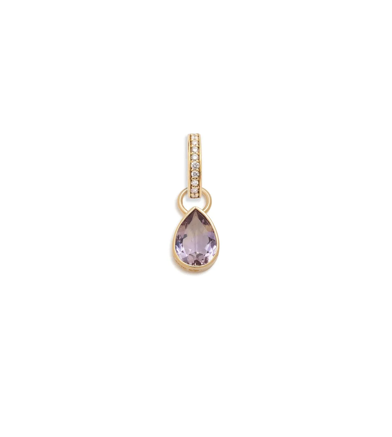 Forever & Always a Pair - Love : 0.65ct Amethyst Pear Pendant with Oval Push Gate