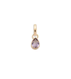 Forever & Always a Pair - Love : 0.65ct Amethyst Pear Pendant with Oval Push Gate