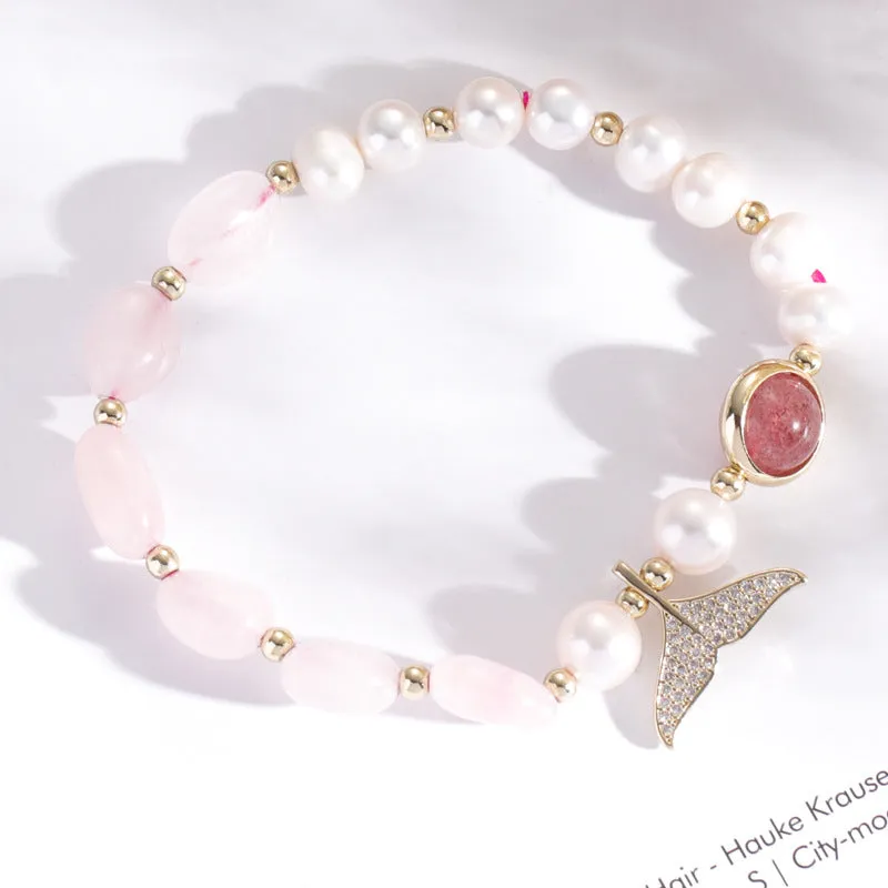 Fortune's Favor Sterling Silver Bracelet with Crystal and Freshwater Pearl