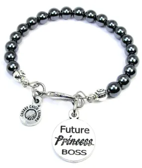 Future Boss Hematite Glass Bracelet