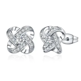 Genevive Coralie Knot Stud Earrings