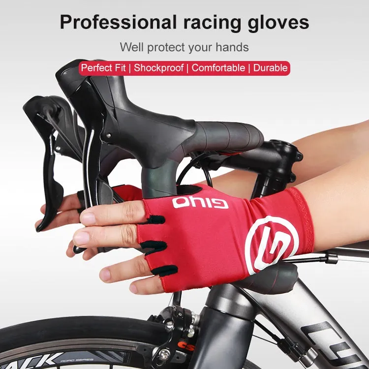 GIYO Outdoor Half-Finger Gloves Mountain Road Bike Cycling Gloves, Size: S(Black)