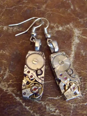 Gleam  III- Steampunk Earrings - Repurposed art