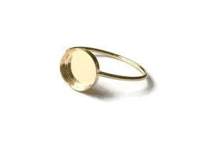 Gold Filled Ring Blank Round Setting | 5 mm, 6 mm, 8 mm, 10 mm, 12 mm