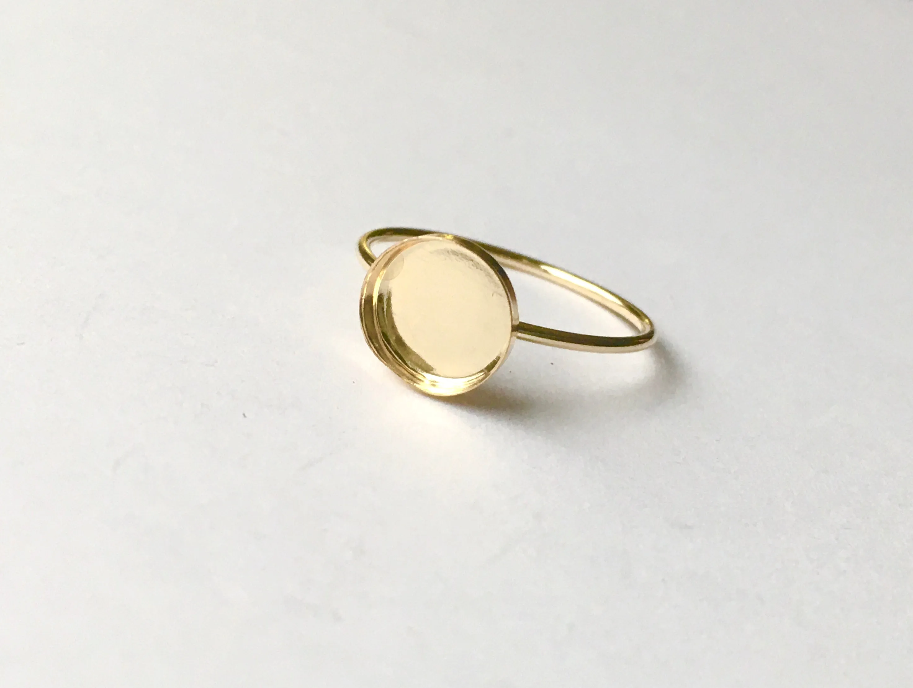 Gold Filled Ring Blank Round Setting | 5 mm, 6 mm, 8 mm, 10 mm, 12 mm