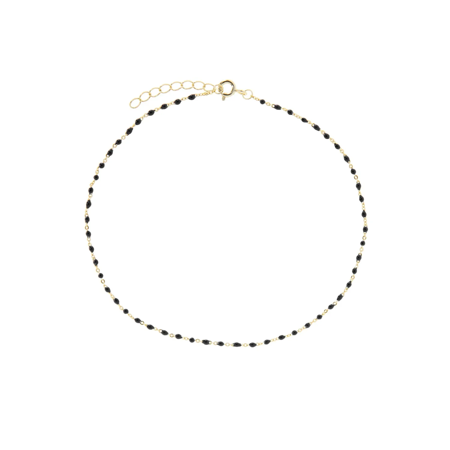 gold plated delicate beaded anklet