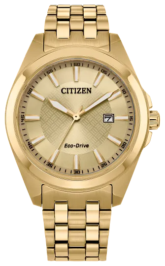 Gold Tone Stainless Steel Eco-Drive Citizen Watch