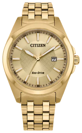 Gold Tone Stainless Steel Eco-Drive Citizen Watch