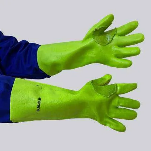 GRANGE PVC MEDIUM WEIGHT REINFORCED GLOVE - GREEN 38CM