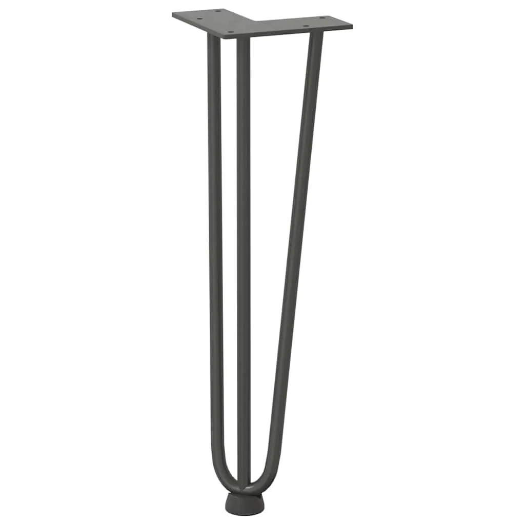 Hairpin Table Legs 4 pcs Anthracite 42 cm Solid Steel