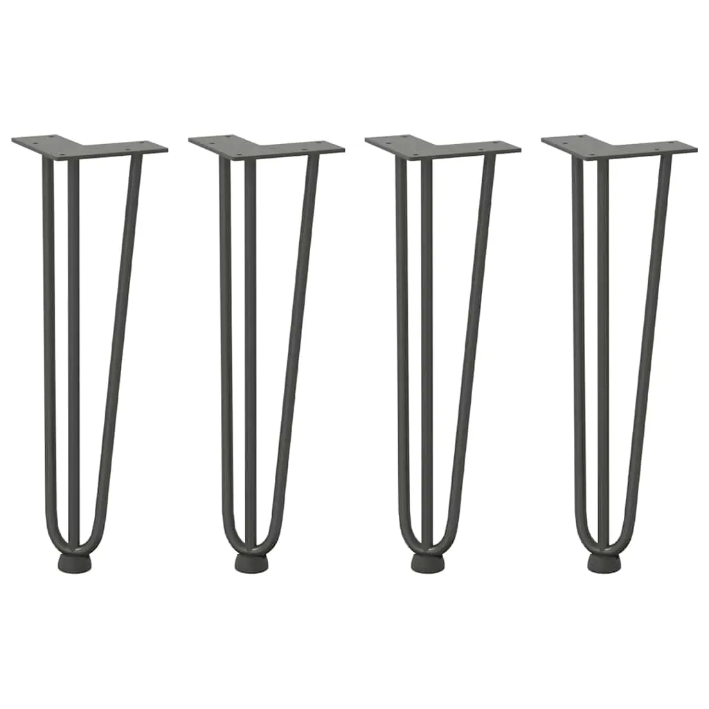 Hairpin Table Legs 4 pcs Anthracite 42 cm Solid Steel