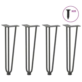 Hairpin Table Legs 4 pcs Anthracite 42 cm Solid Steel