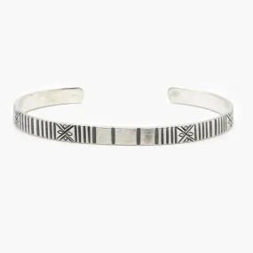 Hand-forged "Cherokee" Silver Bangle