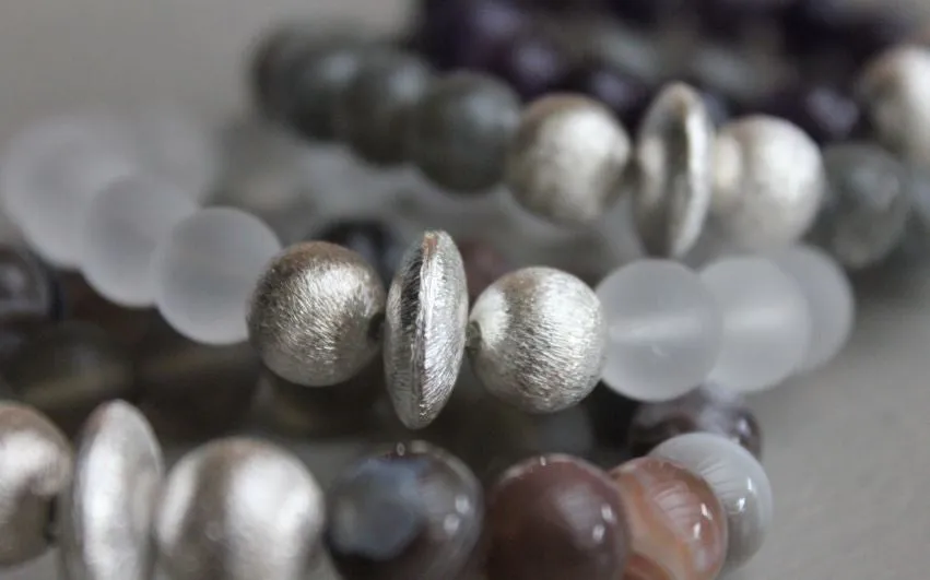 Hand-made Semi Precious Stone Stacking Bracelet