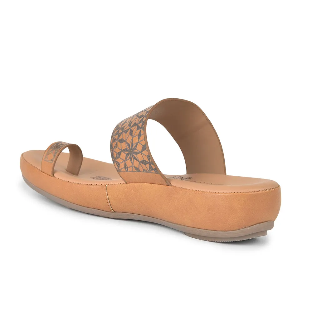 Healers Comfort (Tan) Thongs For Ladies GIF-213 By Liberty