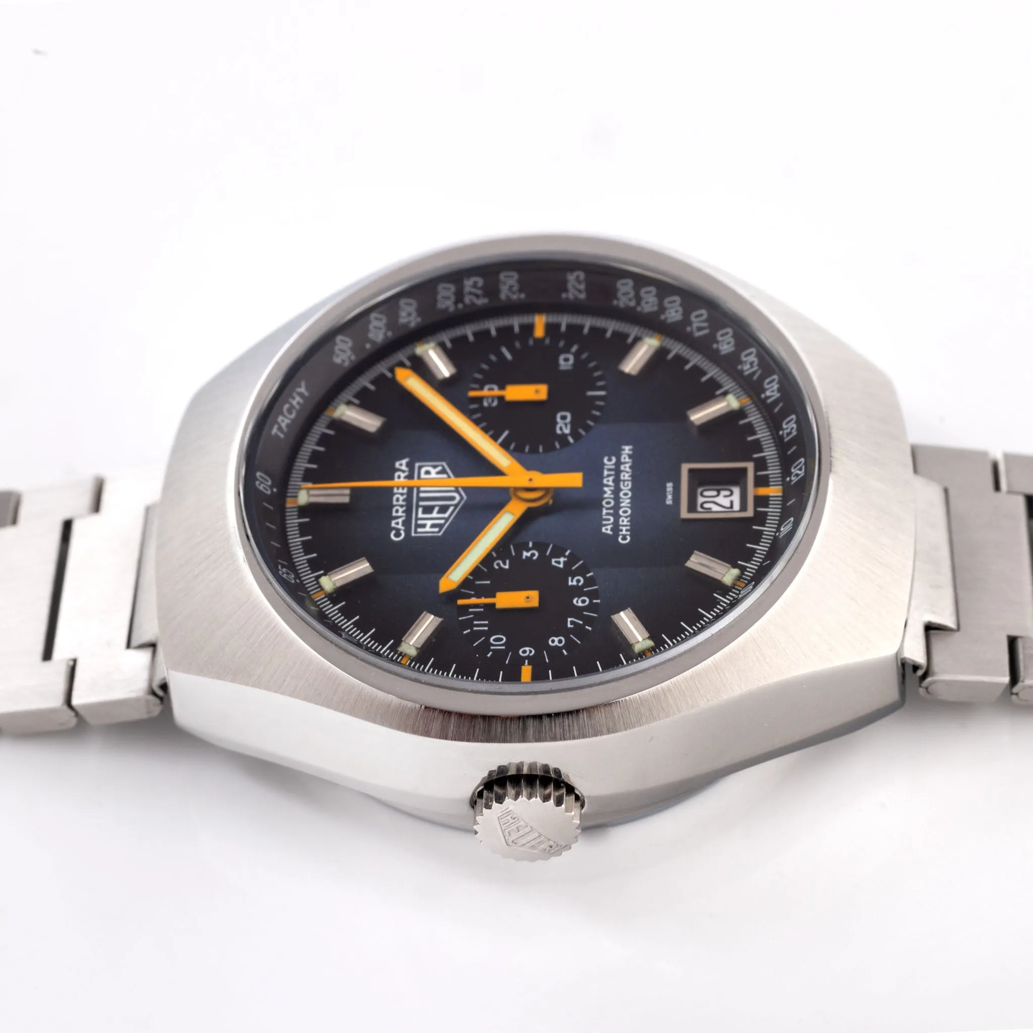 Heuer Carrera Chronograph Cal. 12 Ref. 110.573 with Rare “Automatic” Box