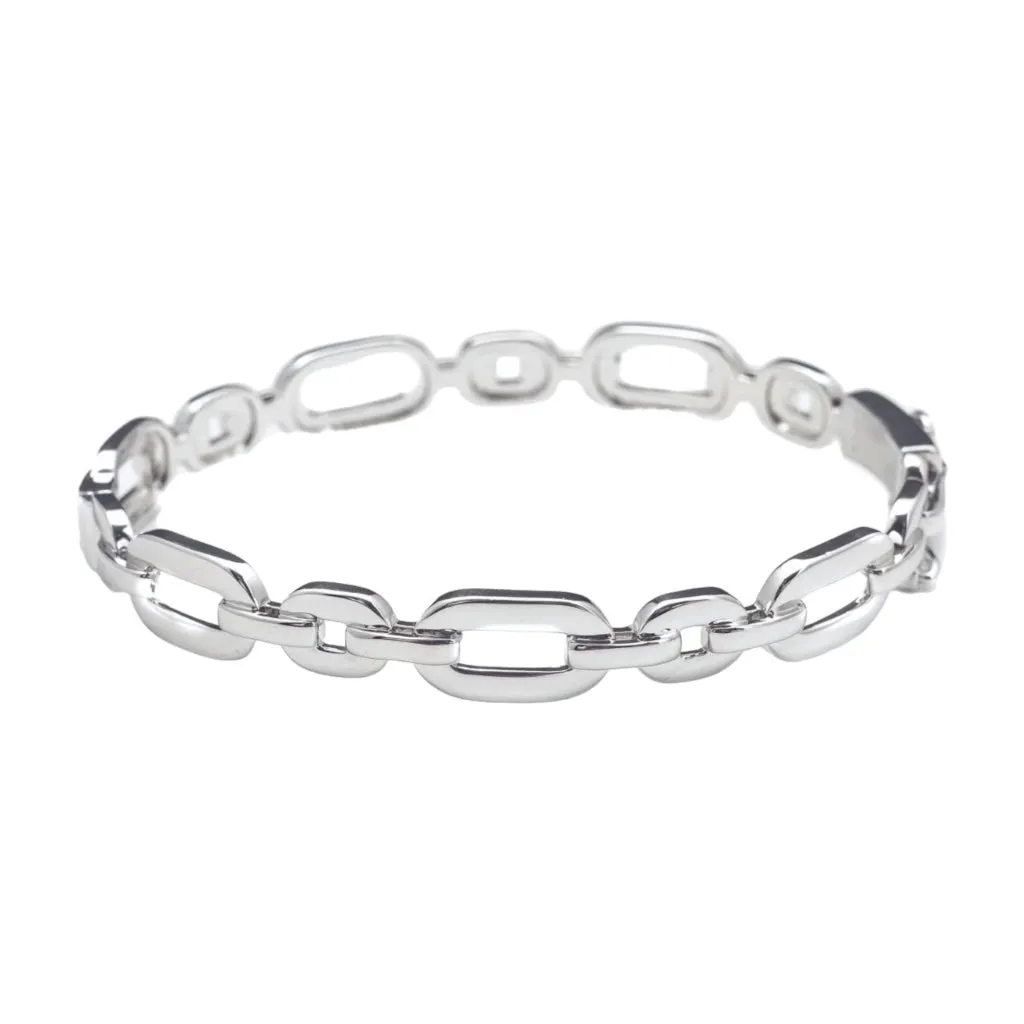 Horsebit Stainless Steel Bangle Bracelet