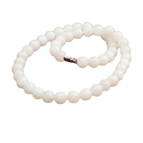 Hotan Jade White Jade Necklace Jade Beads Chain Jewelry