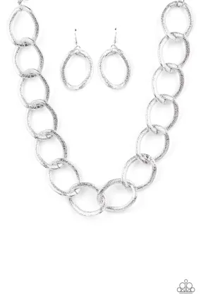 Industrial Intimidation - Silver Necklace - Paparazzi Accessories