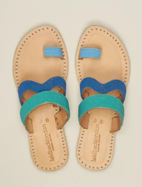 Kai Lp Leather Sandal Aqua