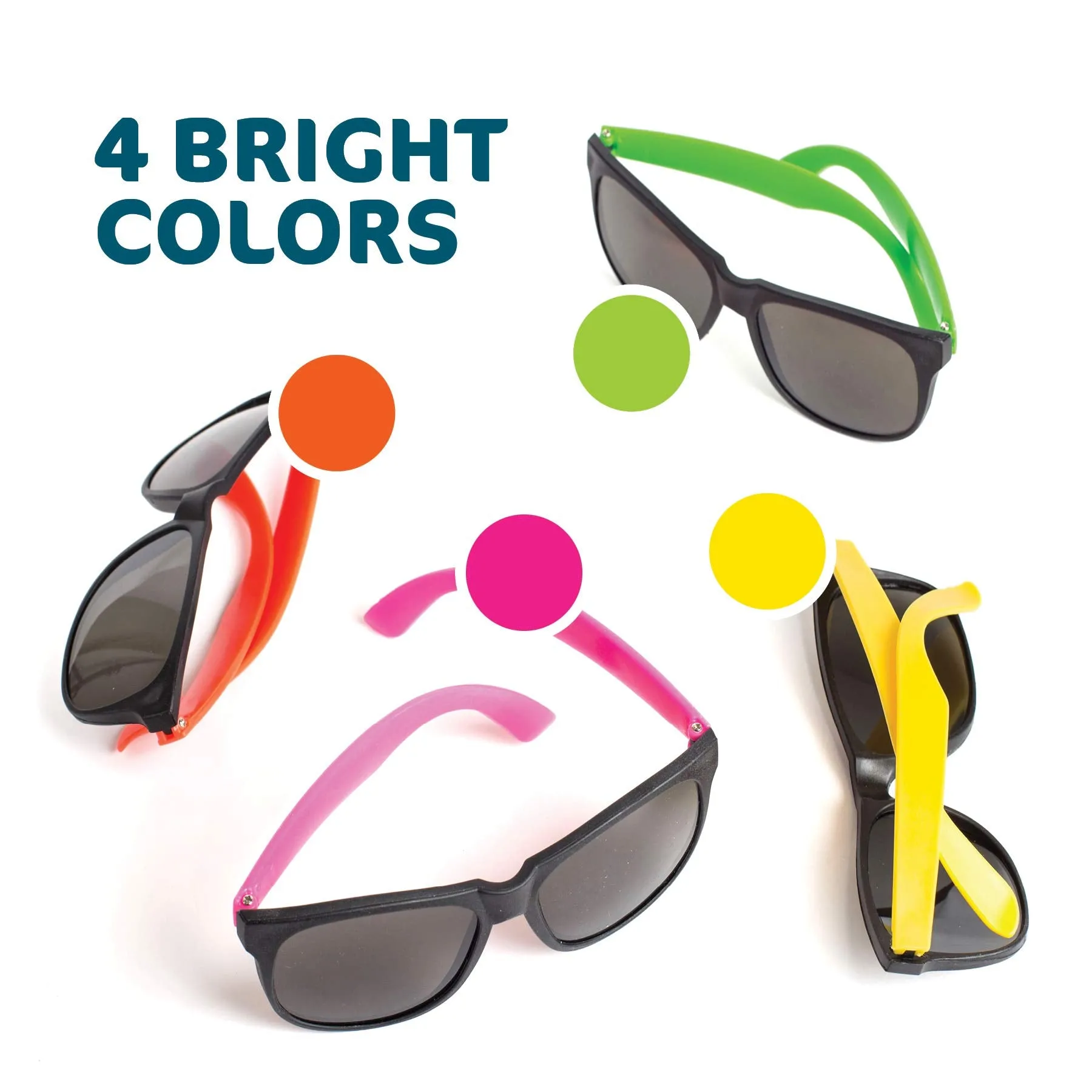 Kids Sunglasses With Uv Protection - Party Favors - 24 Pack - Bulk Pool Party Favors