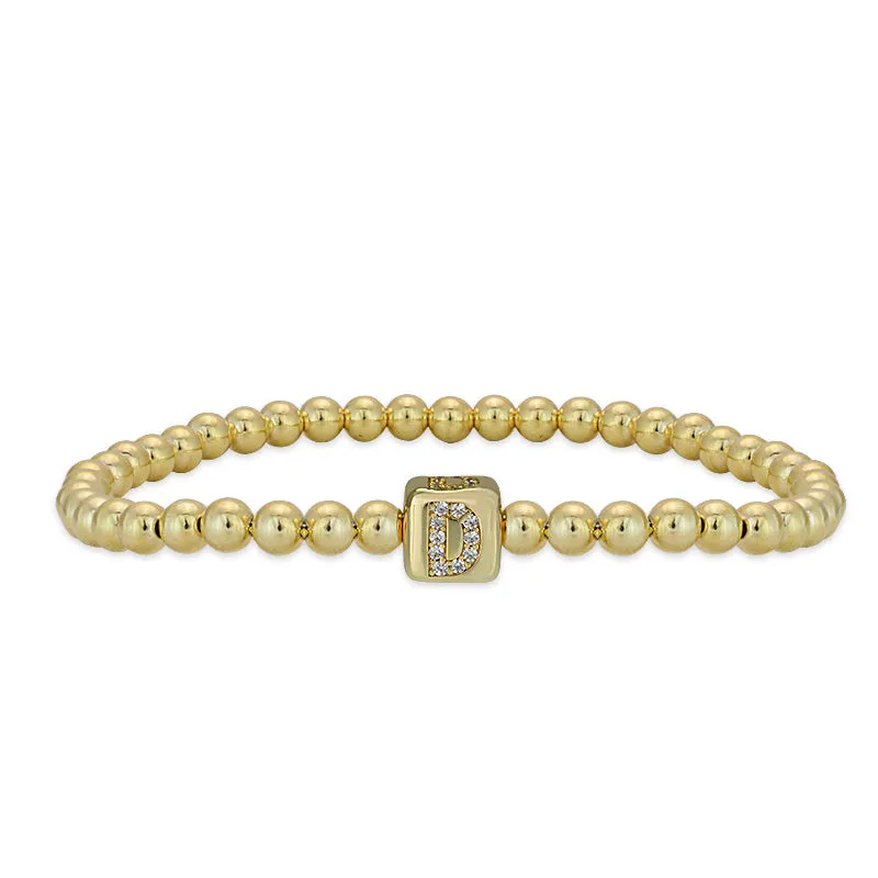 Kimberly Initial Bead Bracelet