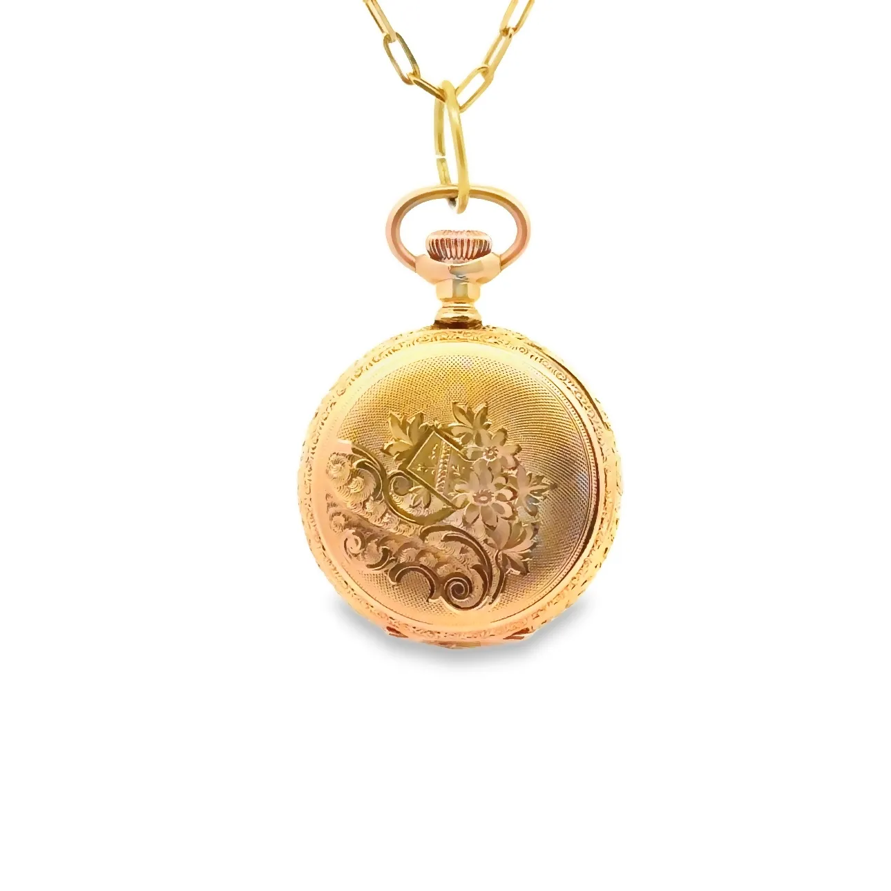 Lab Colored Stones Pocket Watch Shaker Necklaces