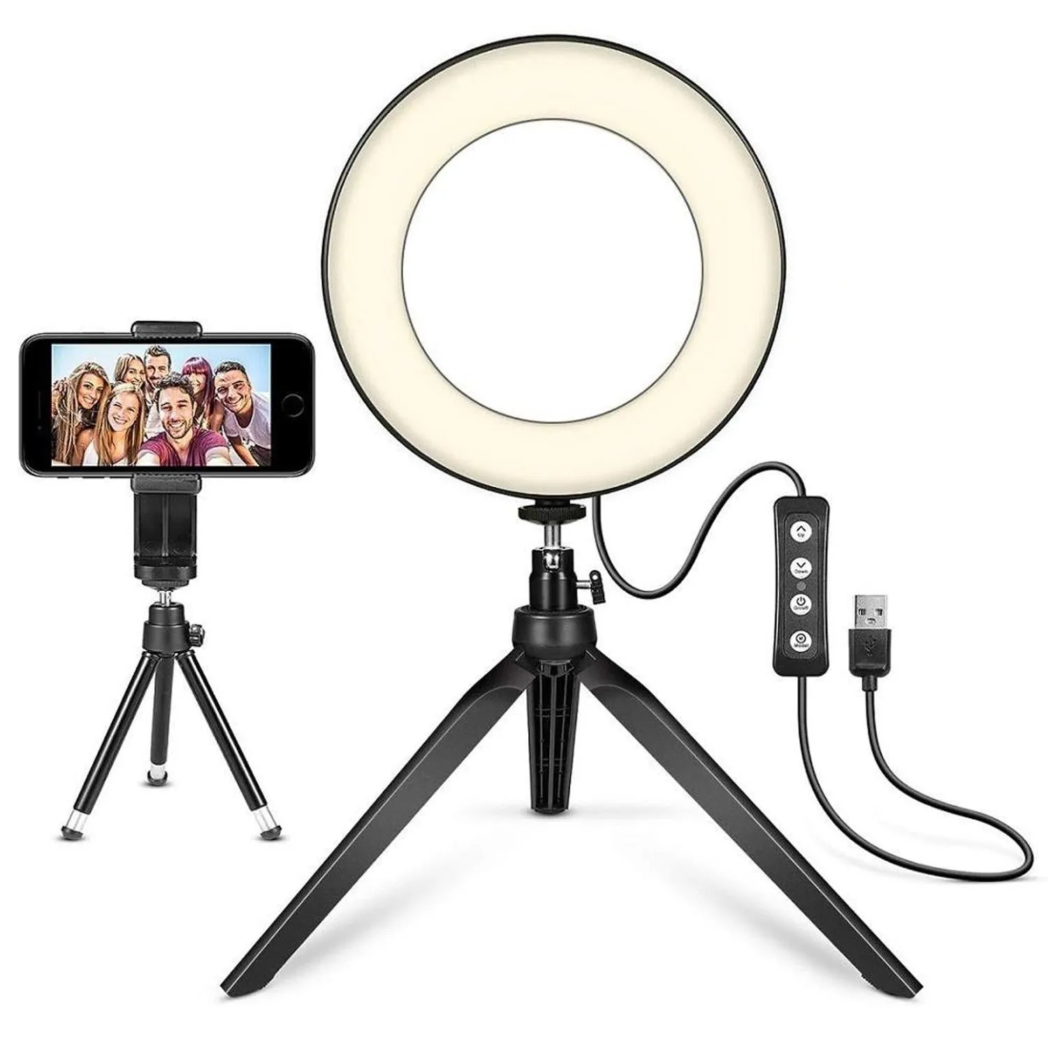 LED Ring Light With Stand For Makeup Photography Video For iPhone