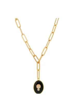 Leeada Edendale Y Pendant In Onyx