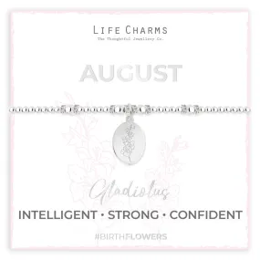 Life Charms - August Birth Flower Bracelet