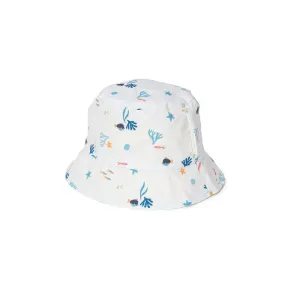 Little Dutch Reversible Sun Hat - Honey Yellow / Ocean Treasures