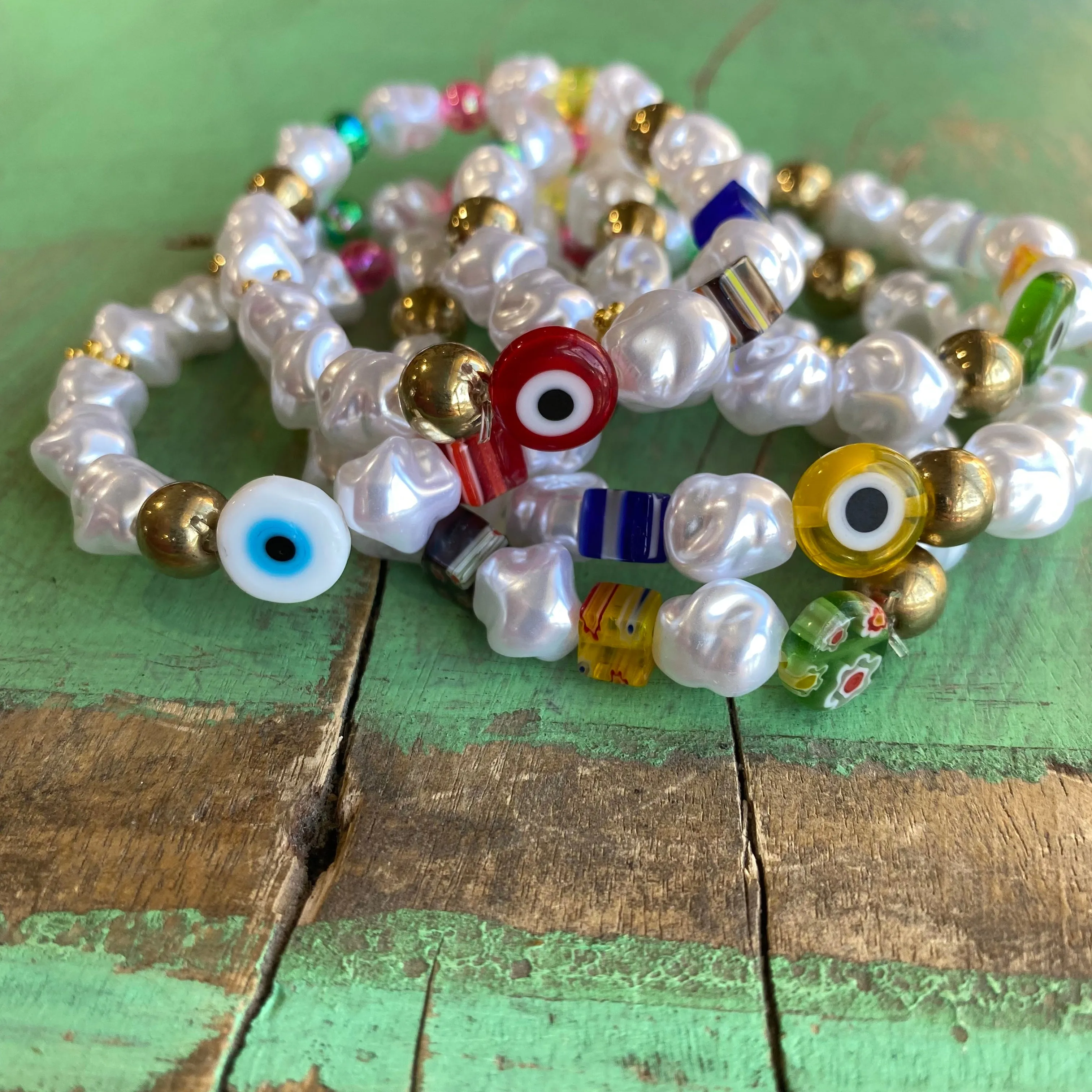 Live Colorfully Beaded Bracelet