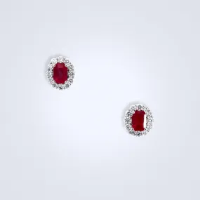 Lush Ruby Diamond Earrings