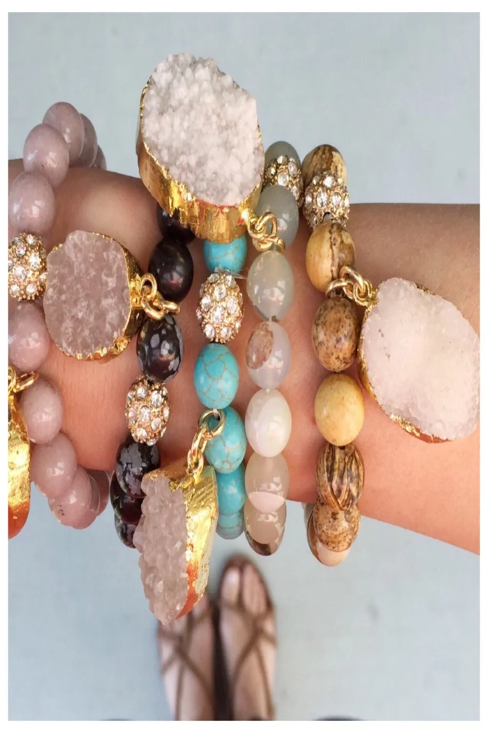 Luxe Stone and Druzy Stretch Bracelets - Final Sale