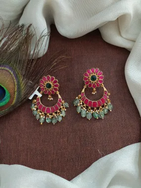 Luxurious Grandeur Jadau Kundan Chandbali Earring