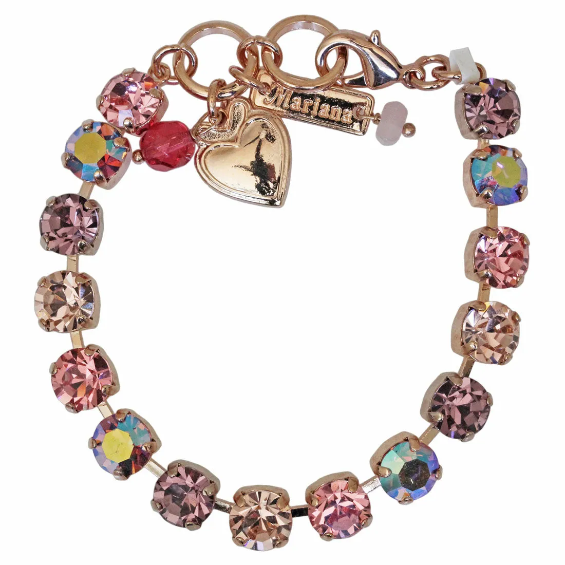 Mariana "Flamingo" Rose Gold Plated Must-Have Everyday Crystal Tennis Bracelet, 4252 319rg