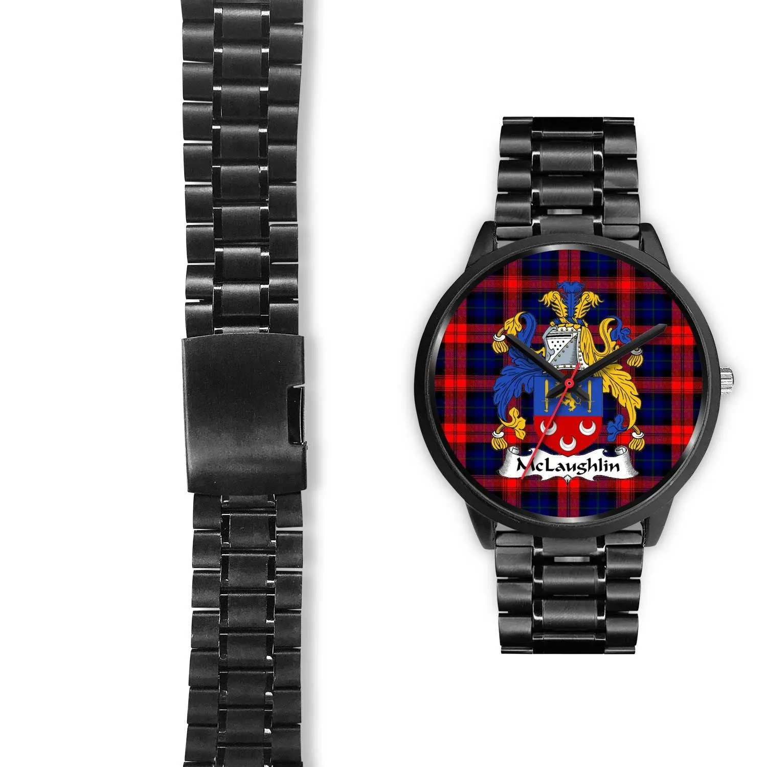 McLaughlin Clan Badge Tartan Black Watch