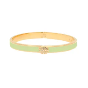 Meadow Green Pave Button Bangle