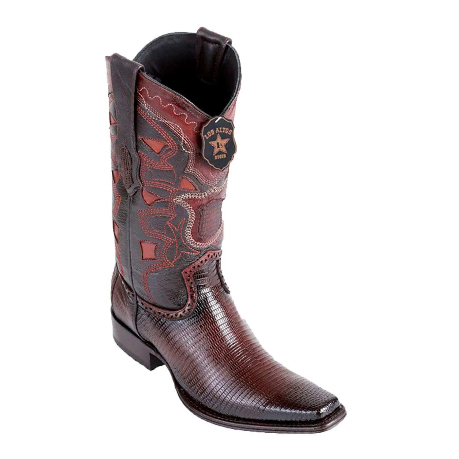 Men's Los Altos Ring Lizard European Square Toe Boots 7606