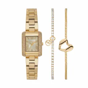 Michael Kors Emery Gold Tone Analogue Watch MK7510SET